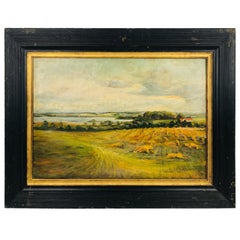 Oil on Canvas Pastoral Scene by Am. Listed Artist Alfred George Pelikan