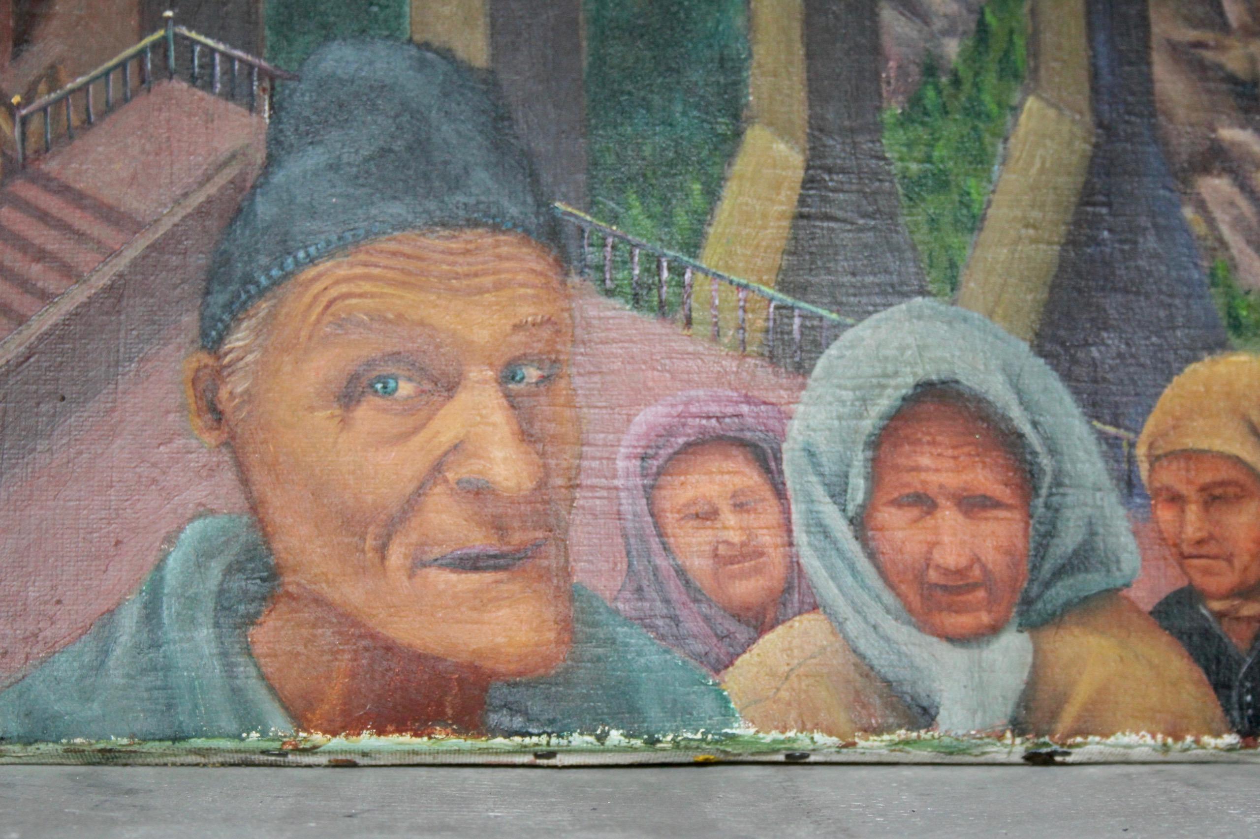 Olio su tela personnages In condizioni buone a grand Lancy, CH
