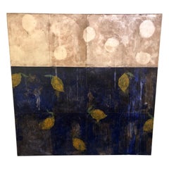 Oil on Canvas Pierre Brisson Titled on Reverse "Citrons Dans Le Grand Canal"