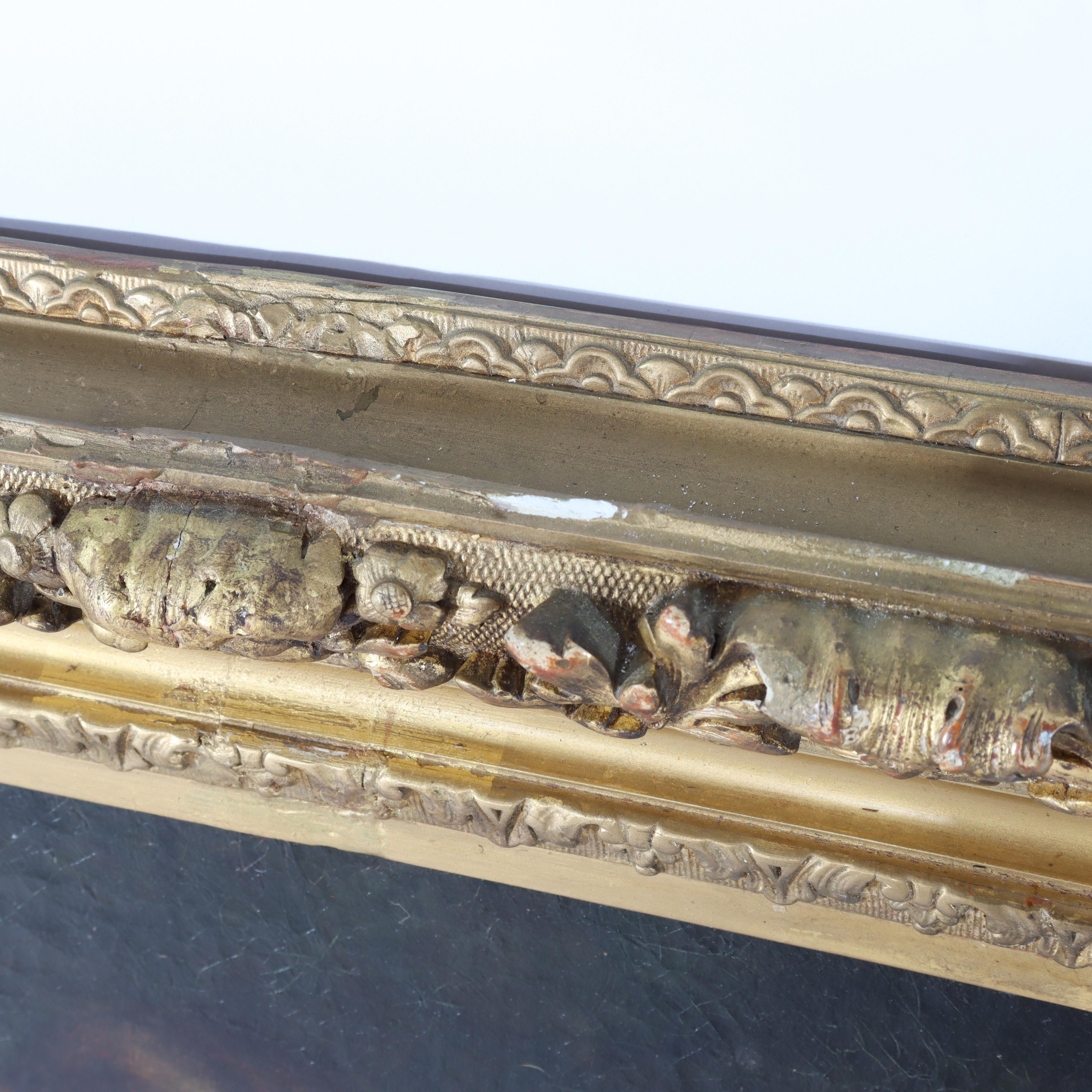 Öl auf Leinwand Porträt eines Mädchens von Grant in Newcomb Macklin attr Rahmen um 1890 im Angebot 5