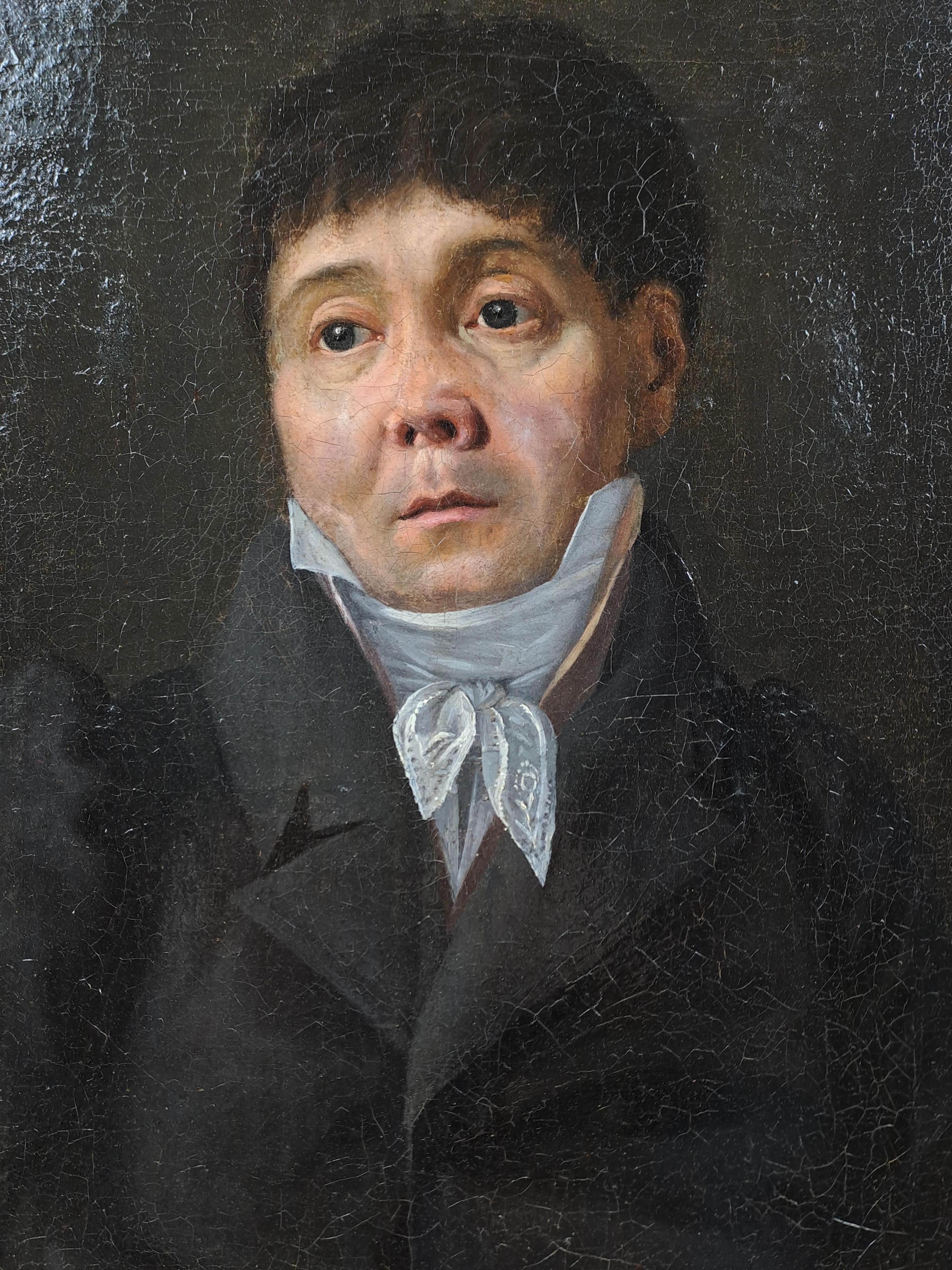Restauration Huile sur toile - Portrait d'un homme - Période de restauration en vente
