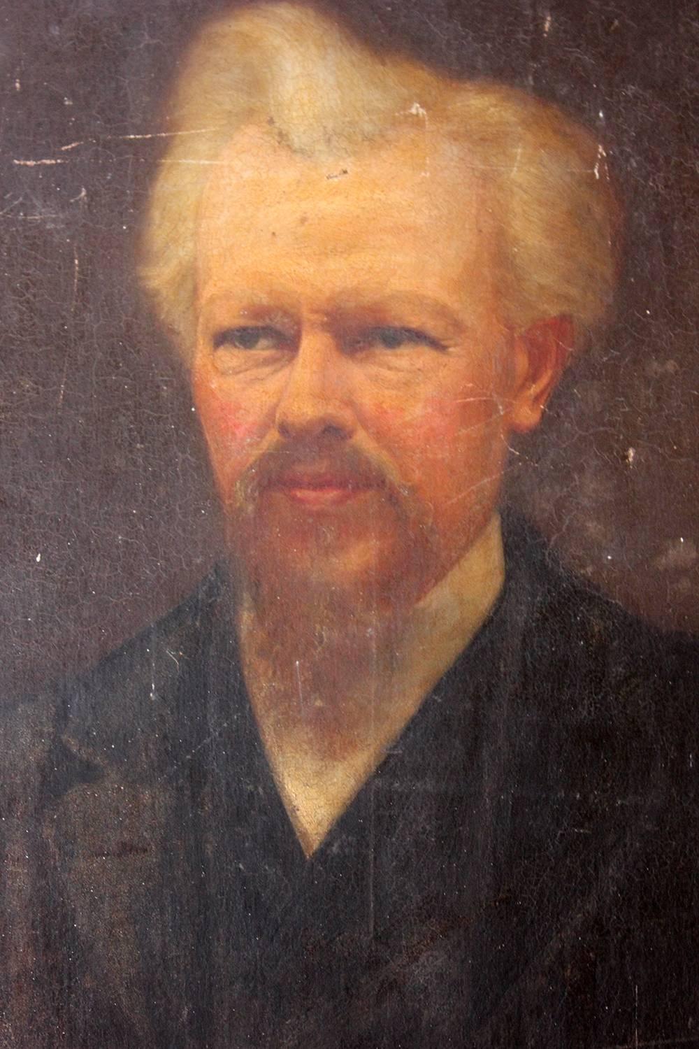 Oil on Canvas Portrait of the Minister Thomas Child, circa 1870 7