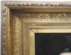 Oil on Canvas Portrait of Young Man in Gilt Frame