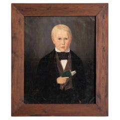 Antique Oil on Canvas Portrait Painting, France 1846