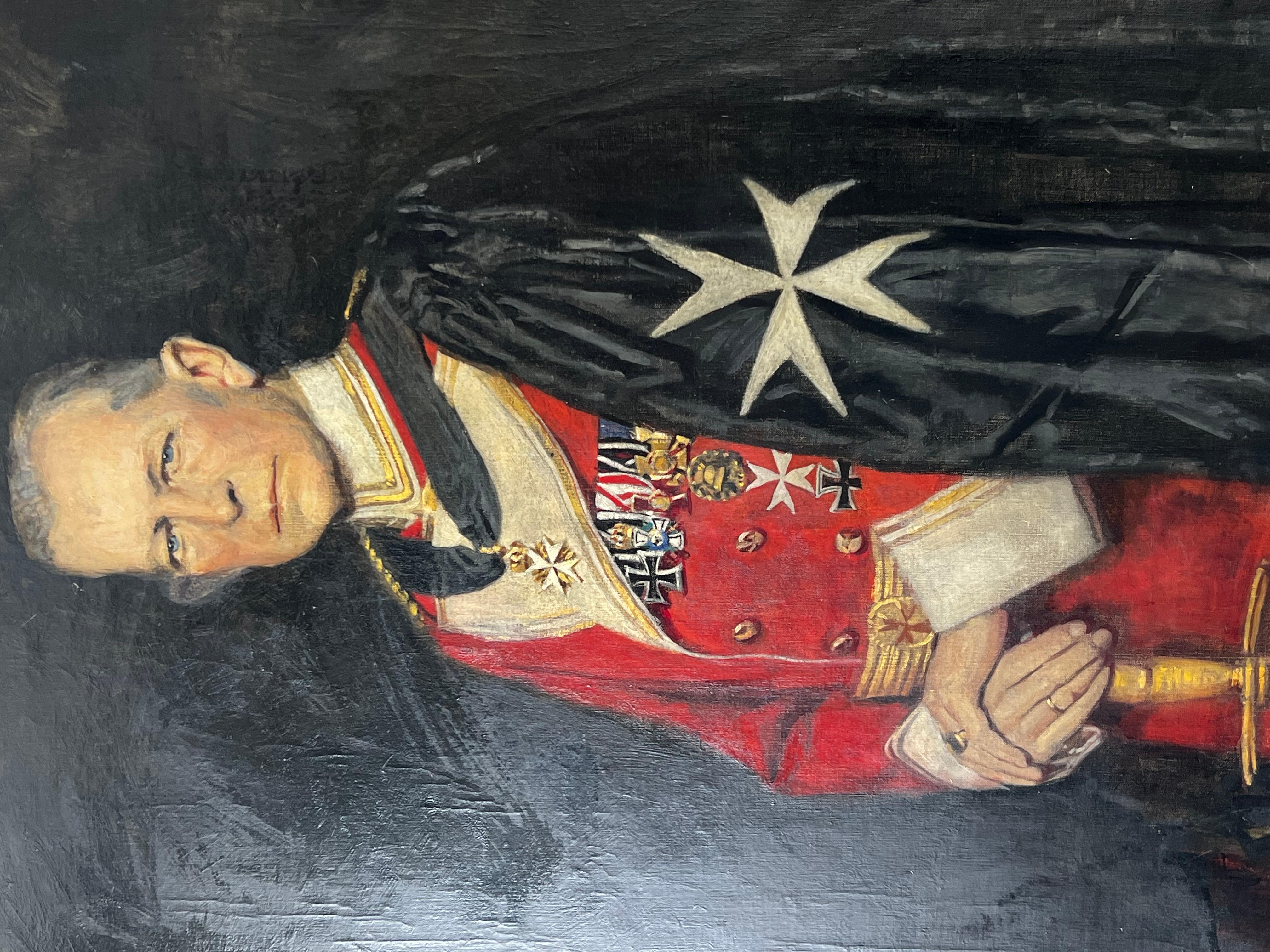 Ölgemälde auf Leinwand, Porträt, deutscher Feldmarschall aus dem Ersten Weltkrieg, Franz Triebsch 1939 (Barock) im Angebot