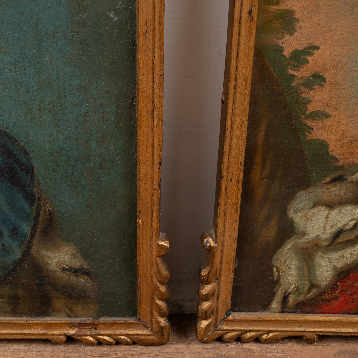 Öl auf Leinwand Porträts König Fredrik V & Königin Louise, Dänemark um 1780 im Angebot 6