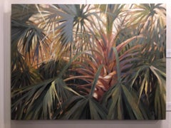 Oil on Canvas "Reaching" Palmettos Scene, Mary Segars