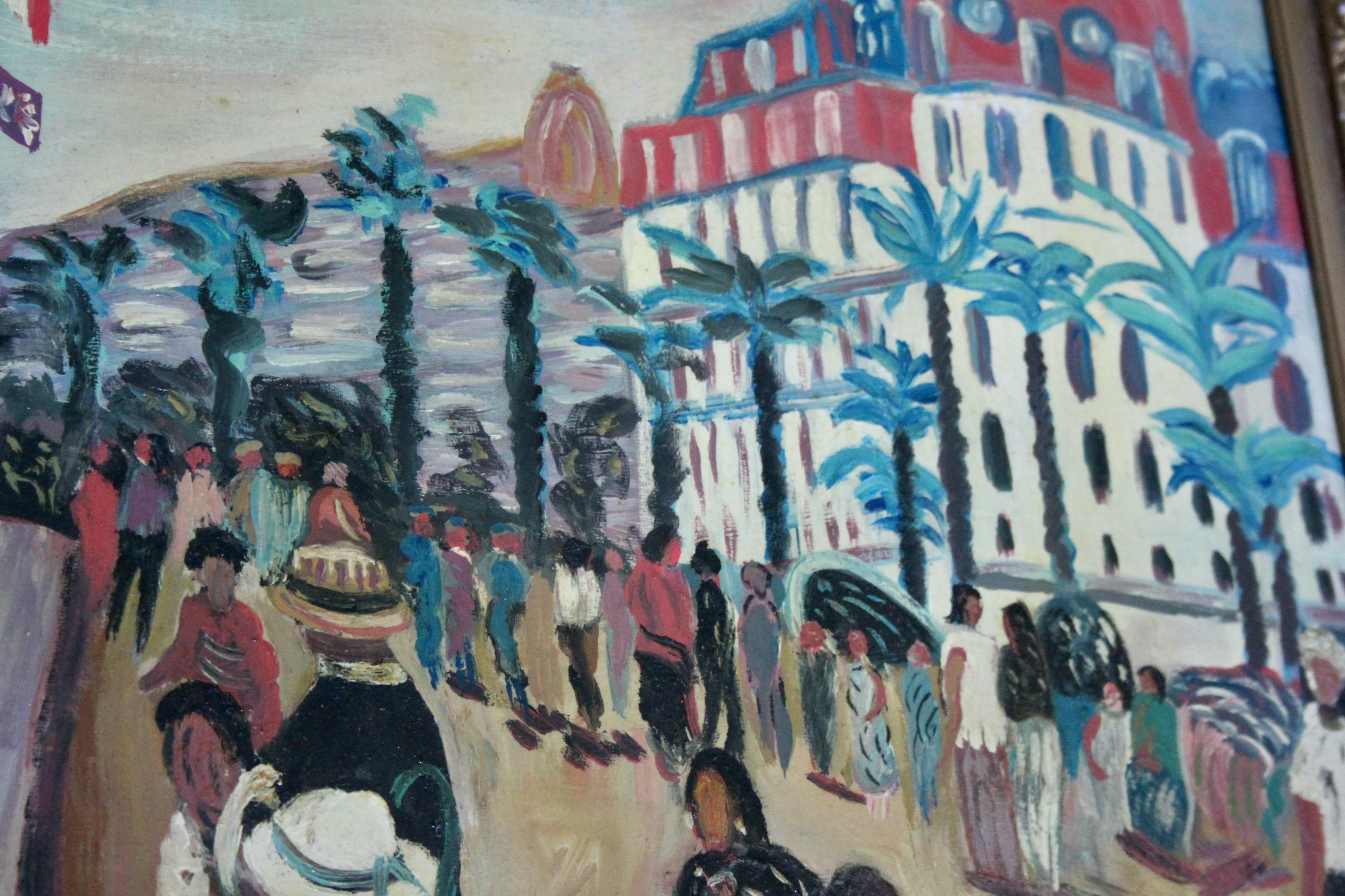 Olio su tela raffigurante Nizza Francia in vendita 4
