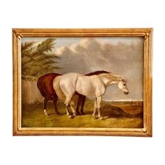 Ölgemälde auf Leinwand, Schule von George Stubbs, um 1780, gerahmt
