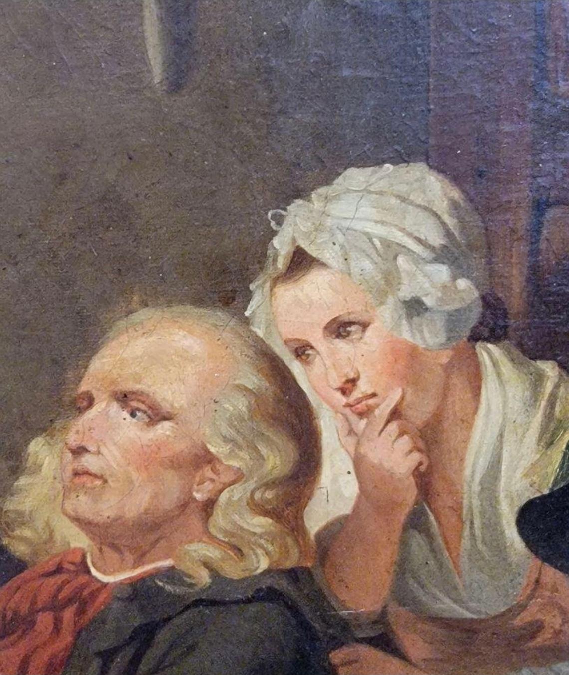 Français Huile sur toile cole de Jean-Baptiste Greuze en vente
