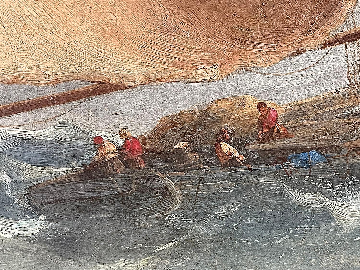 19th Century Oil on canvas Sea Scape by W. Williamson For Sale