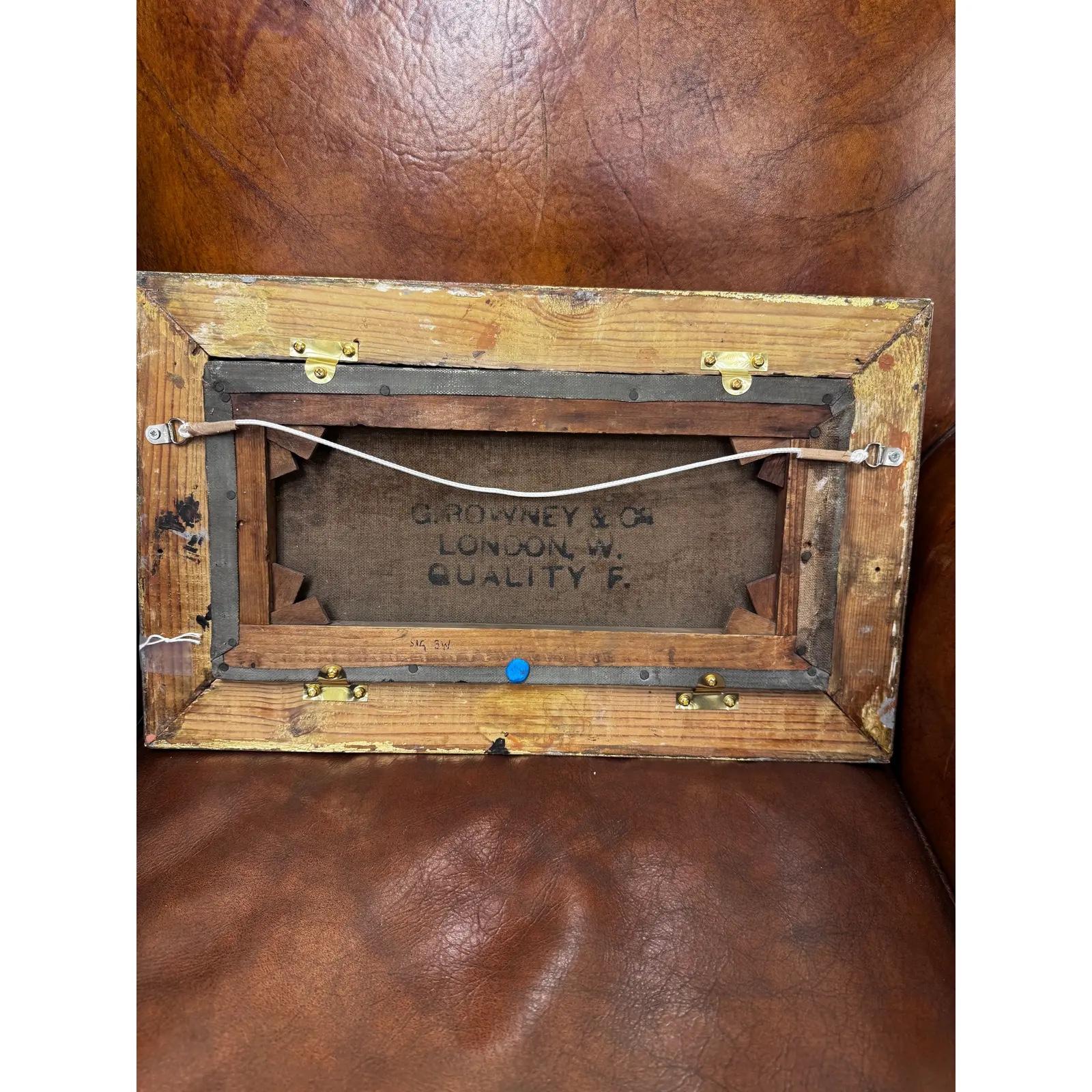 Oil on Canvas Seaside English Village For Sale 1