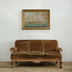 Peinture de bateau à l'huile sur toile