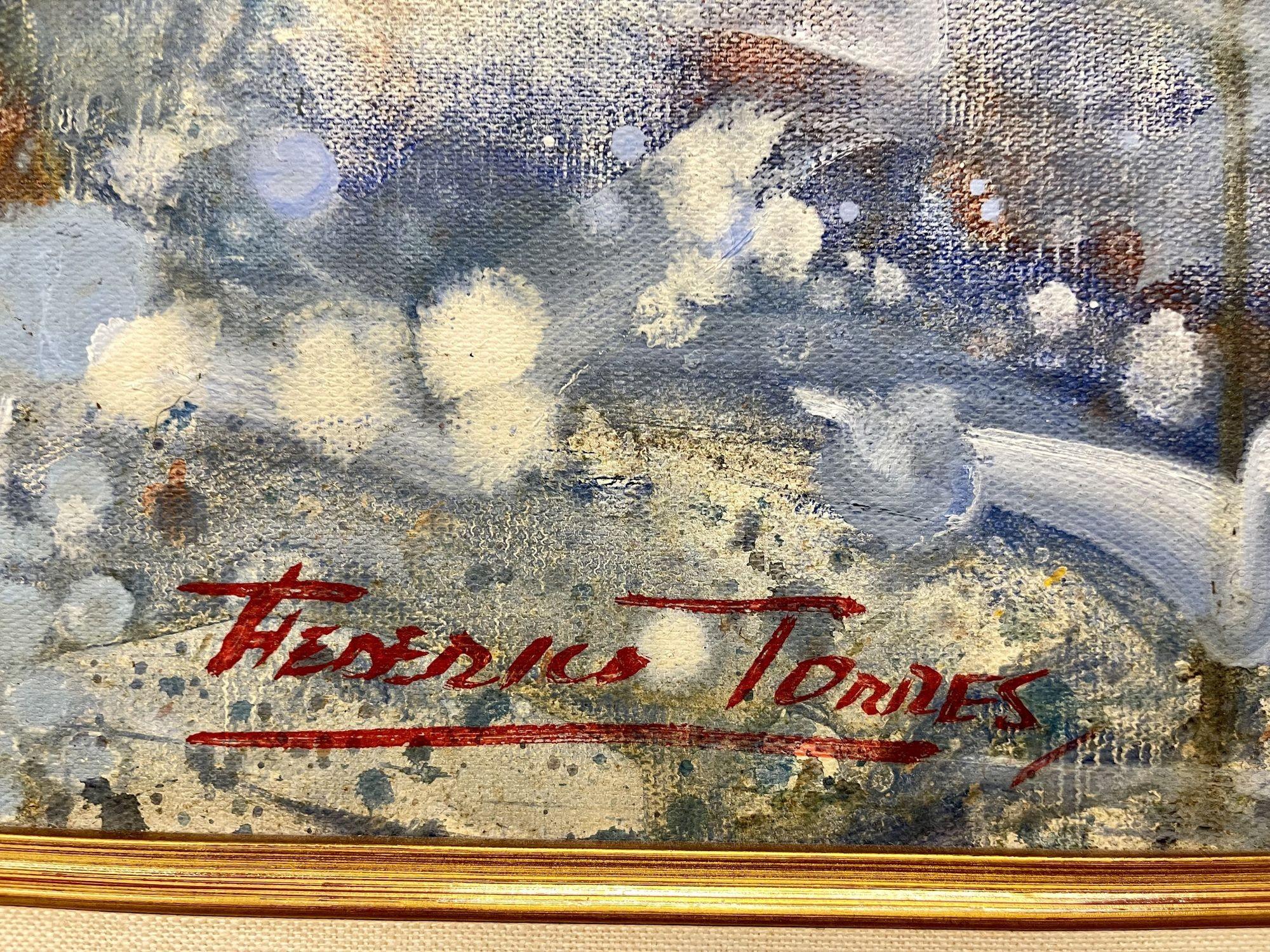 Oil on Canvas Signed Frederico Torres For Sale 3