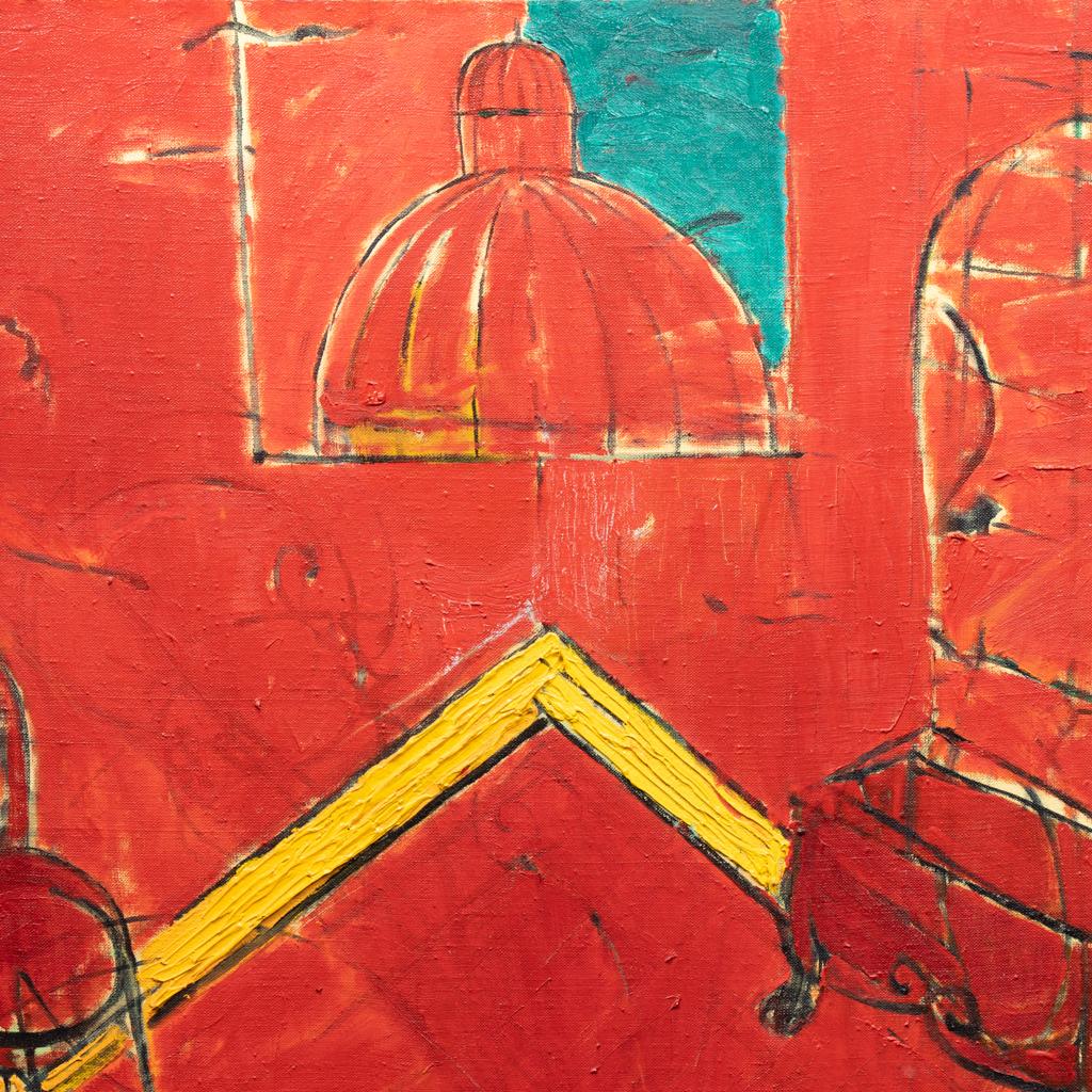 Óleo sobre lienzo firmado, titulado, fechado 1990 inspirado en 