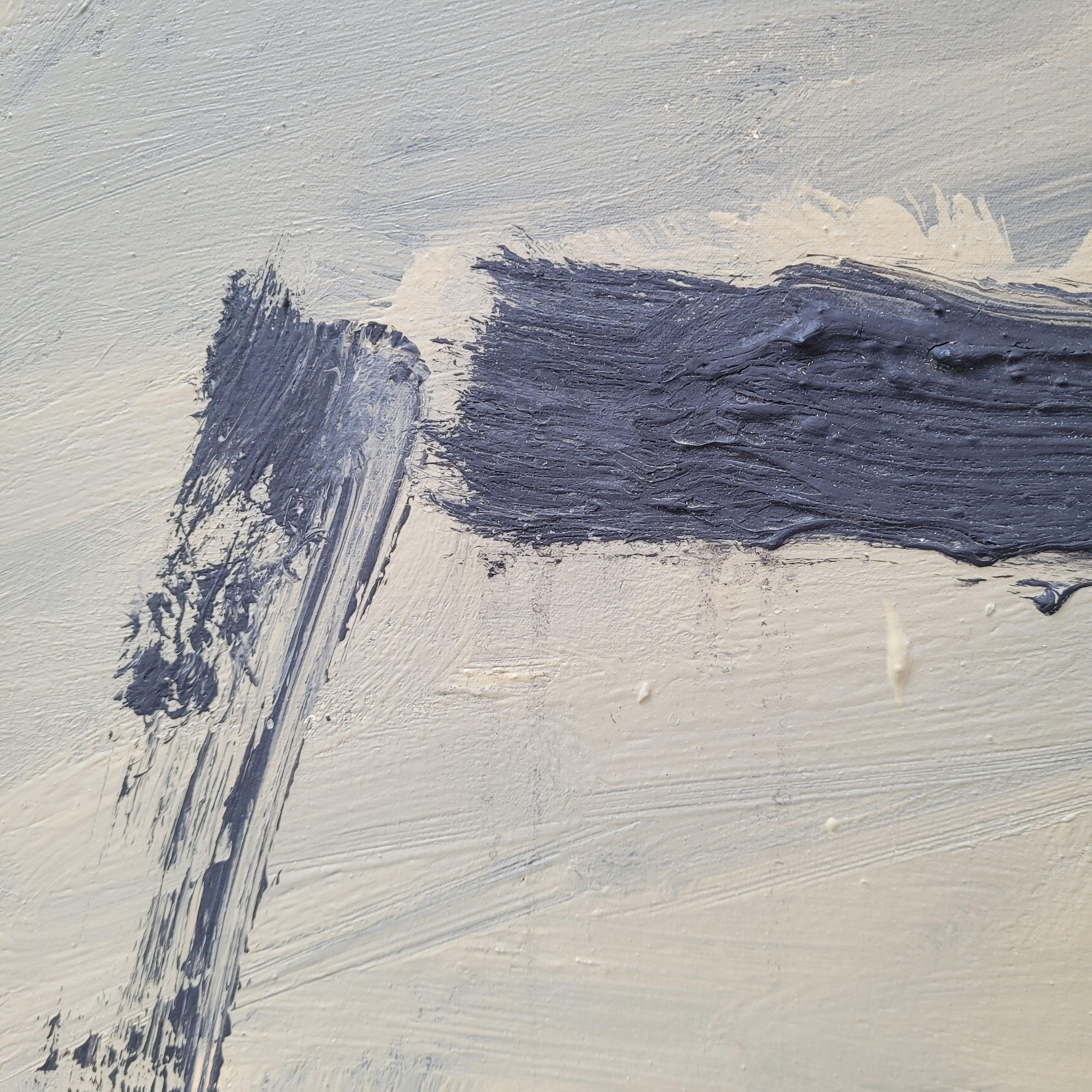 Oil on canvas Spain Abstraction Blue gray “Children's Islands” Esteban de la Foz For Sale 7