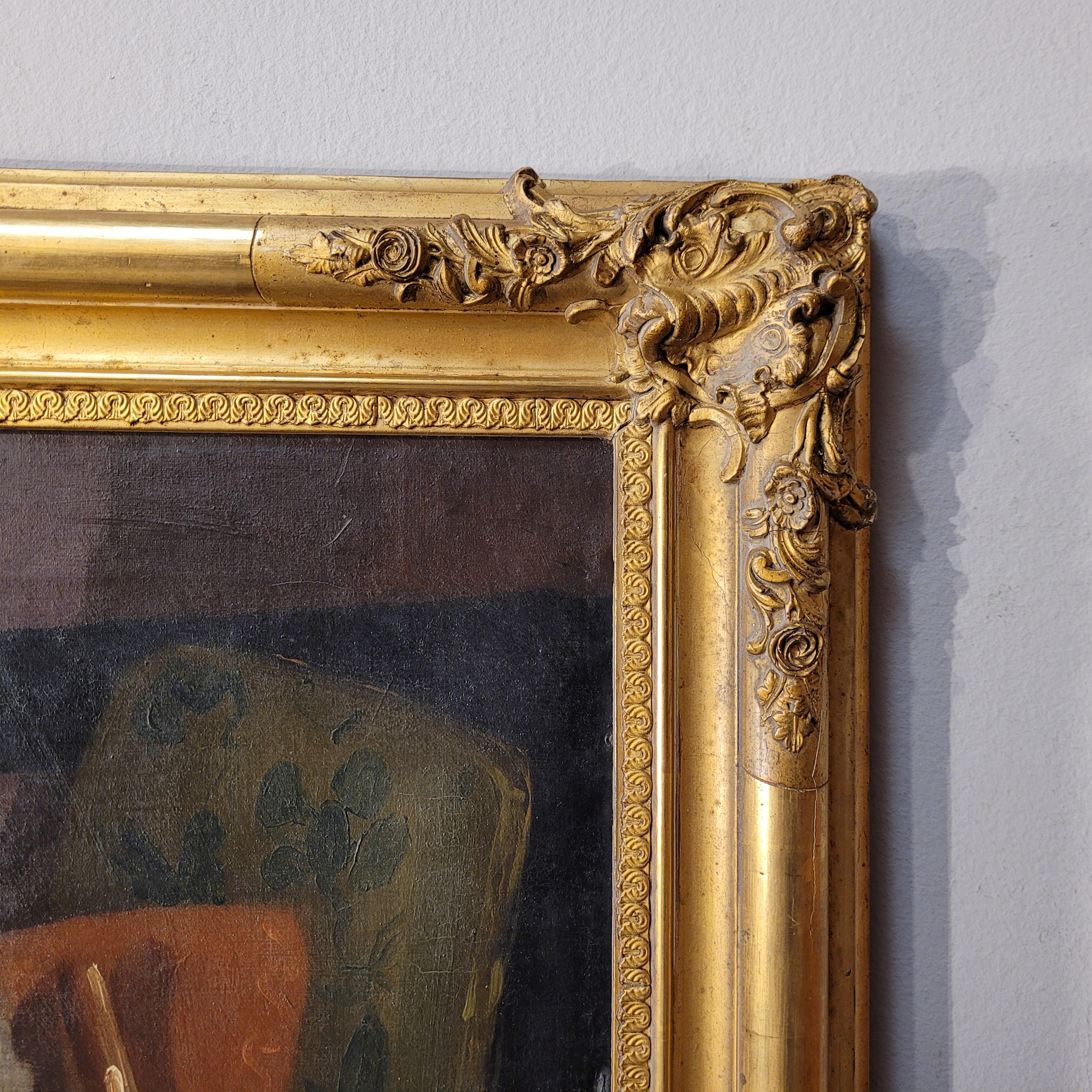 Oil on canvas Spanish “Portrait Toribio of Velasco and Viguri” For Sale 7