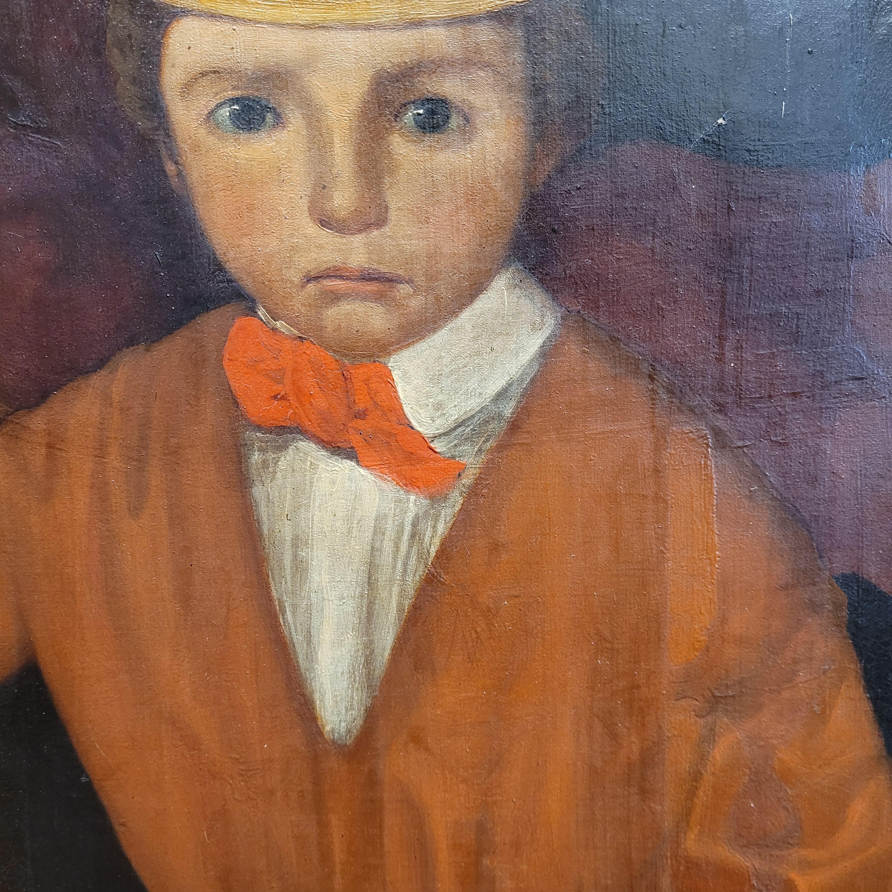 Oil on canvas Spanish “Portrait Toribio of Velasco and Viguri” For Sale 10