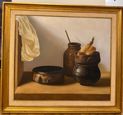 Oil on Canvas Still Life by Juan Lascano, Signed and Dated 1980