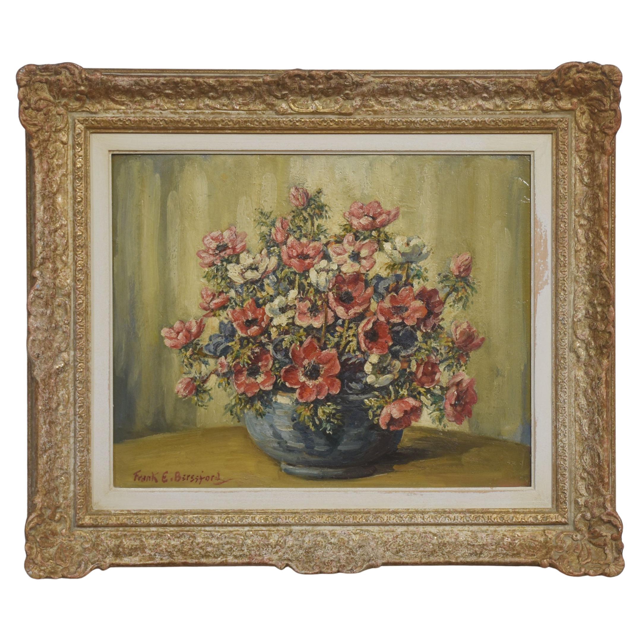 Oil on canvas Still Life of Flower