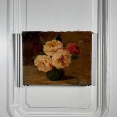 Oil on Canvas, Still Life with Roses, Late 19th Century