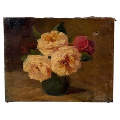 Oil on Canvas, Still Life with Roses, Late 19th Century
