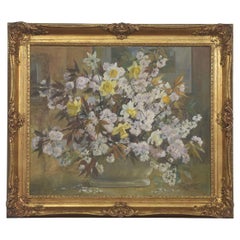 Oil on canvas Still Life with Spring Flowers