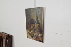 Oil on Canvas, Still Life with Wine Bottle, Signed Islendaal, circa 1965