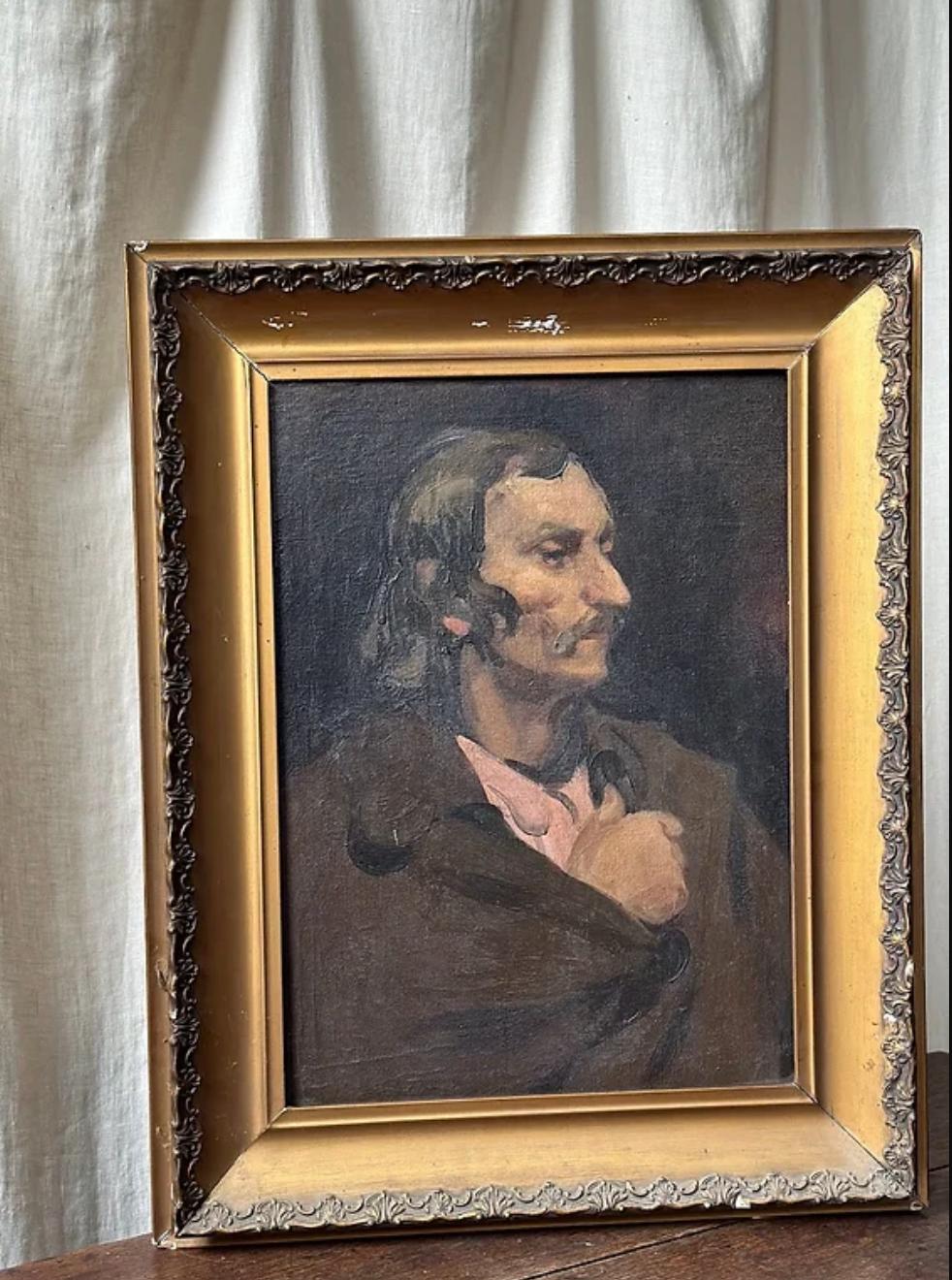 Oil on Canvas, Study Of A Man, Unsigned, 20th Century, Unknown Artist 2