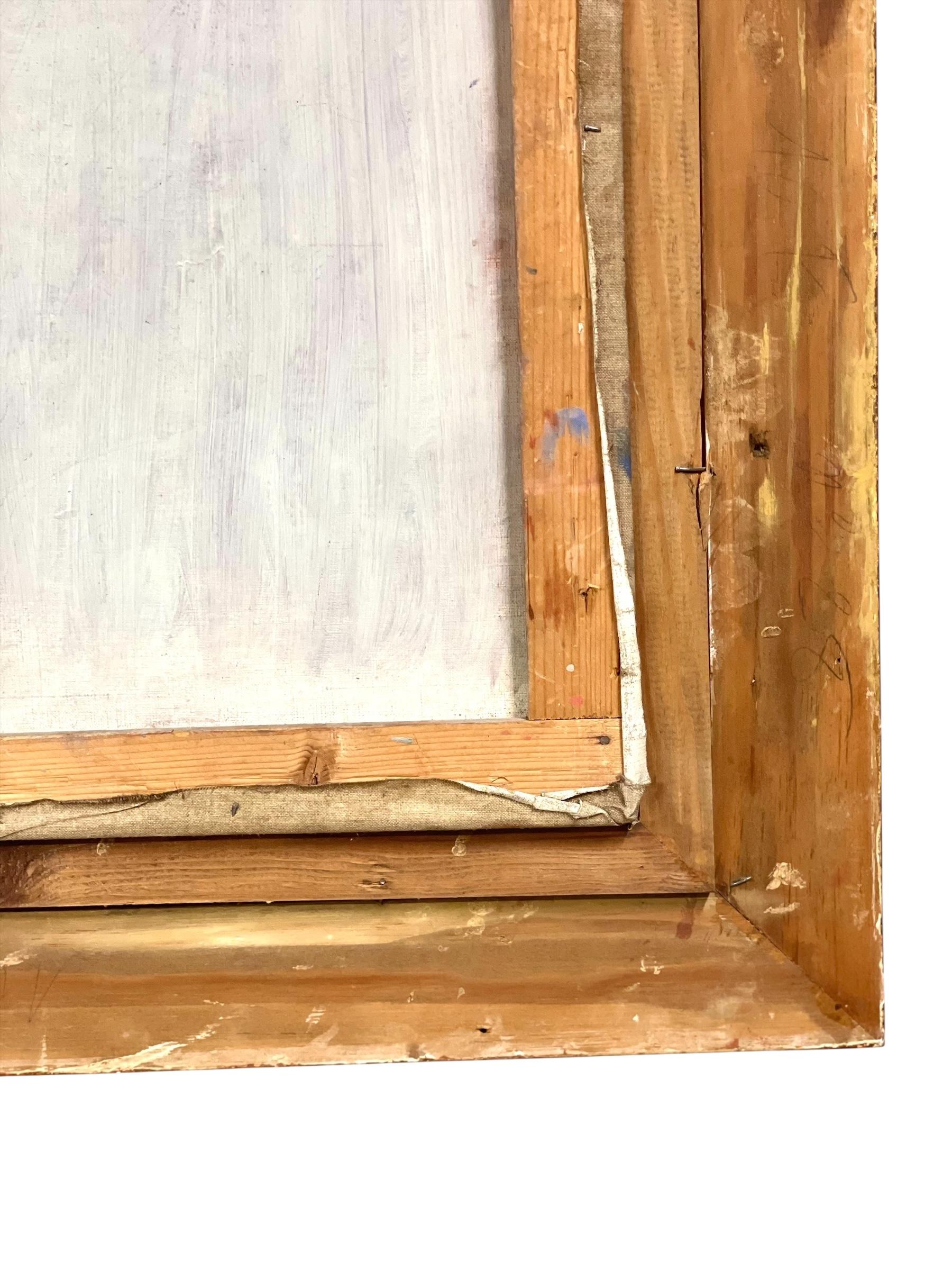 Öl auf Leinwand, Sonnenbeschienenes Haus am Meer an der französischen Riviera, von Alain Demarta im Angebot 7