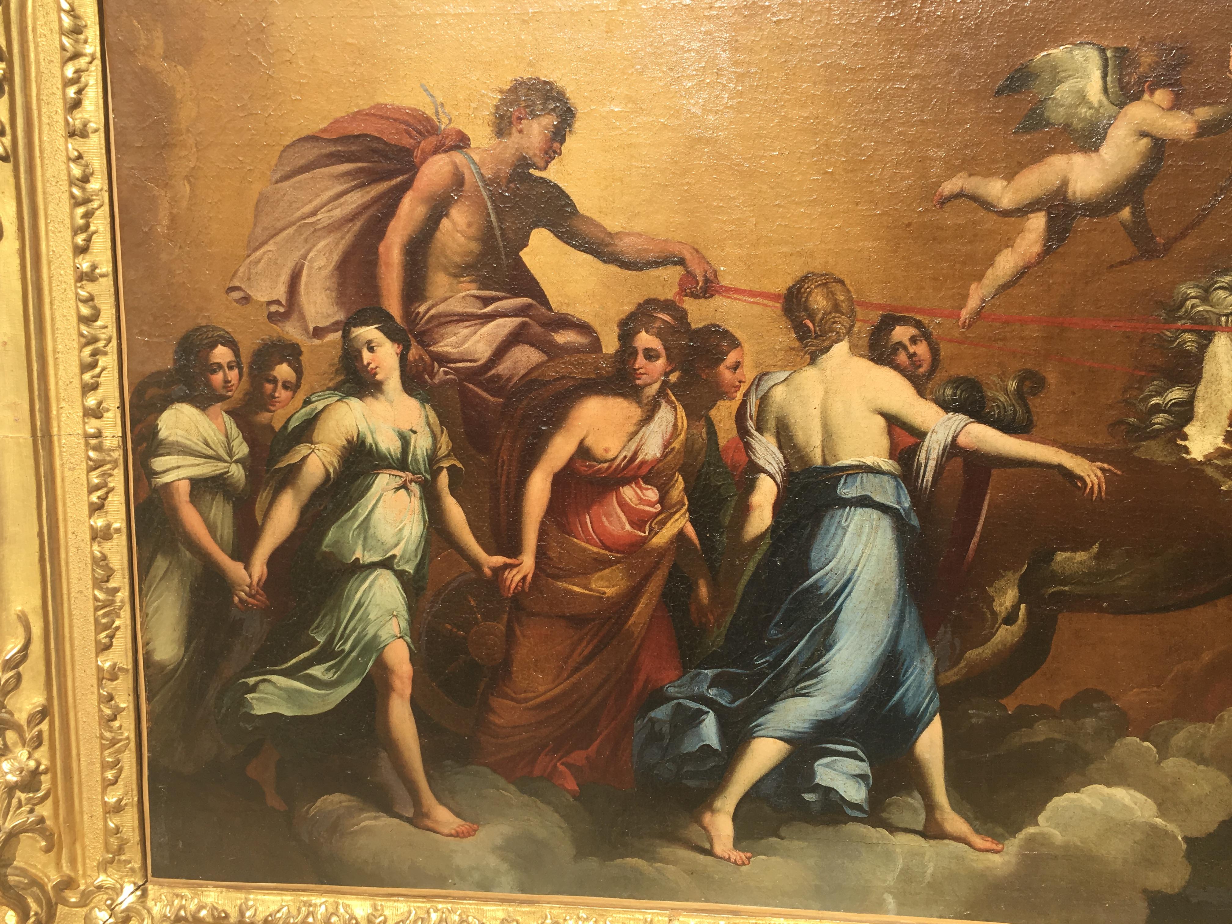 Belle peinture, huile sur toile représentant 