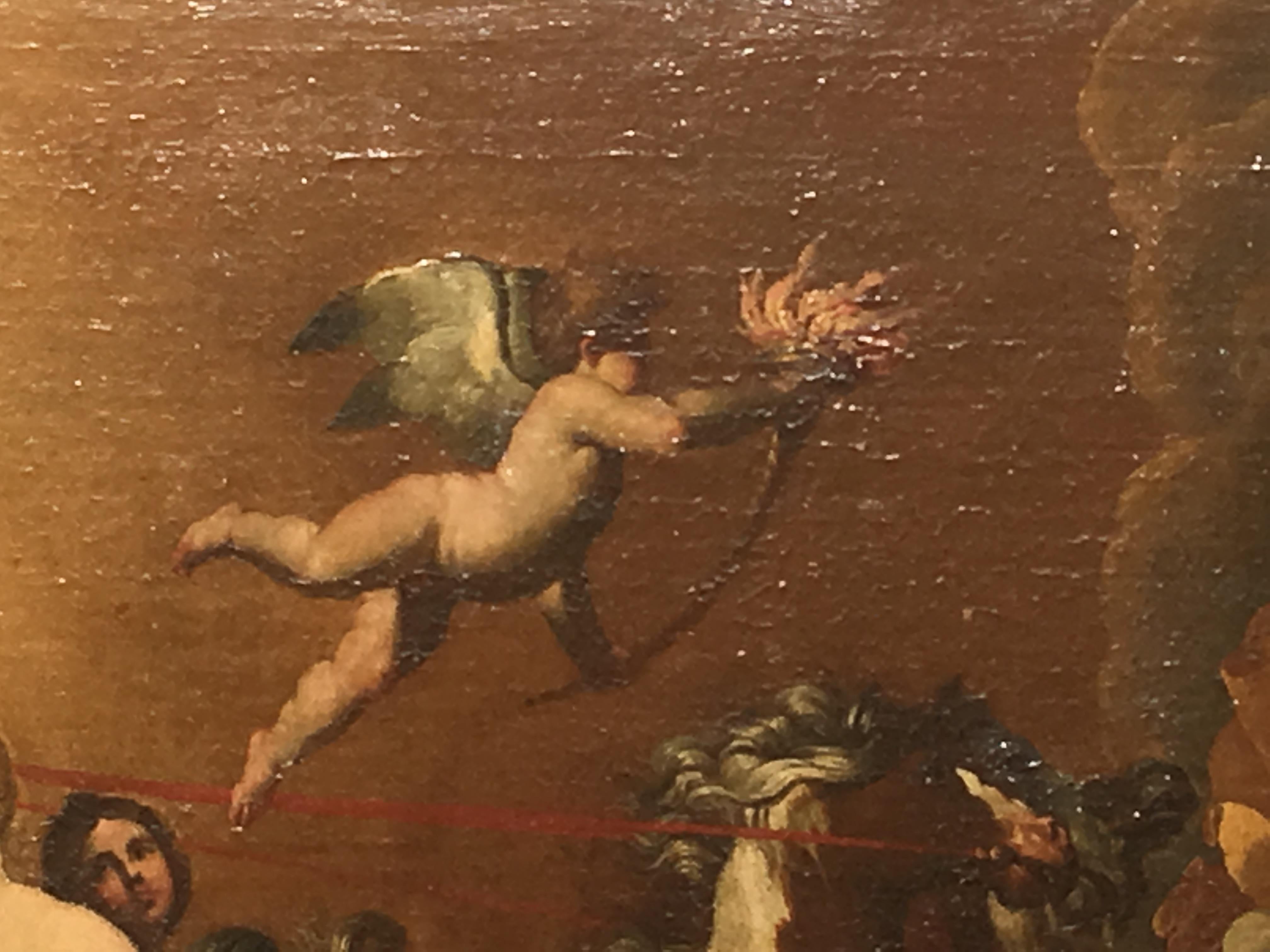 Toile Huile sur toile « The Tragic Race Char of the Sun » (le char de course tragique du soleil), XIXe siècle en vente