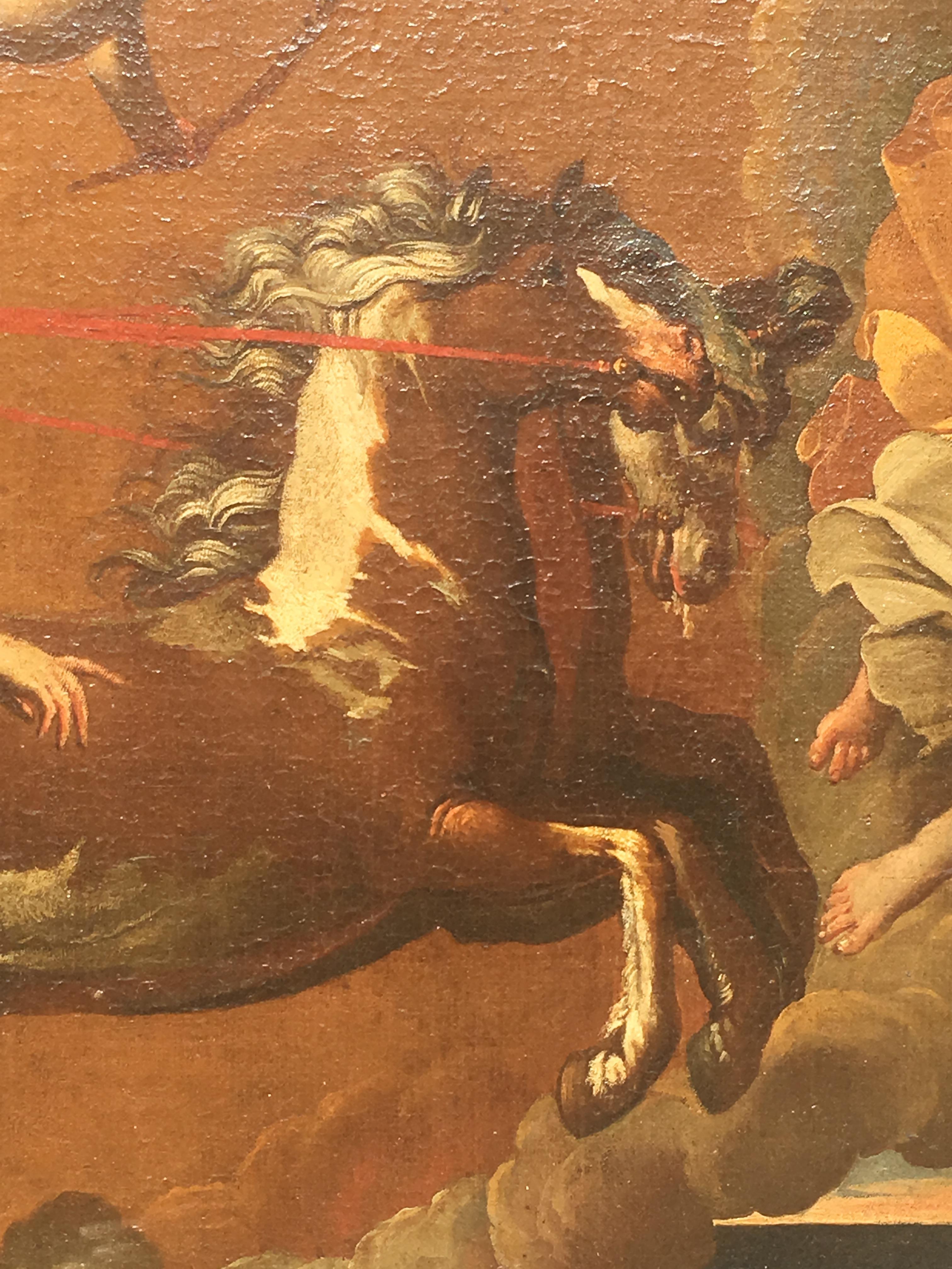 Huile sur toile « The Tragic Race Char of the Sun » (le char de course tragique du soleil), XIXe siècle en vente 1