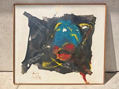 Óleo sobre lienzo titulado «Le Drapeau Pirat», de Tihomir Savic Tica, Yugoslavia, 1967
