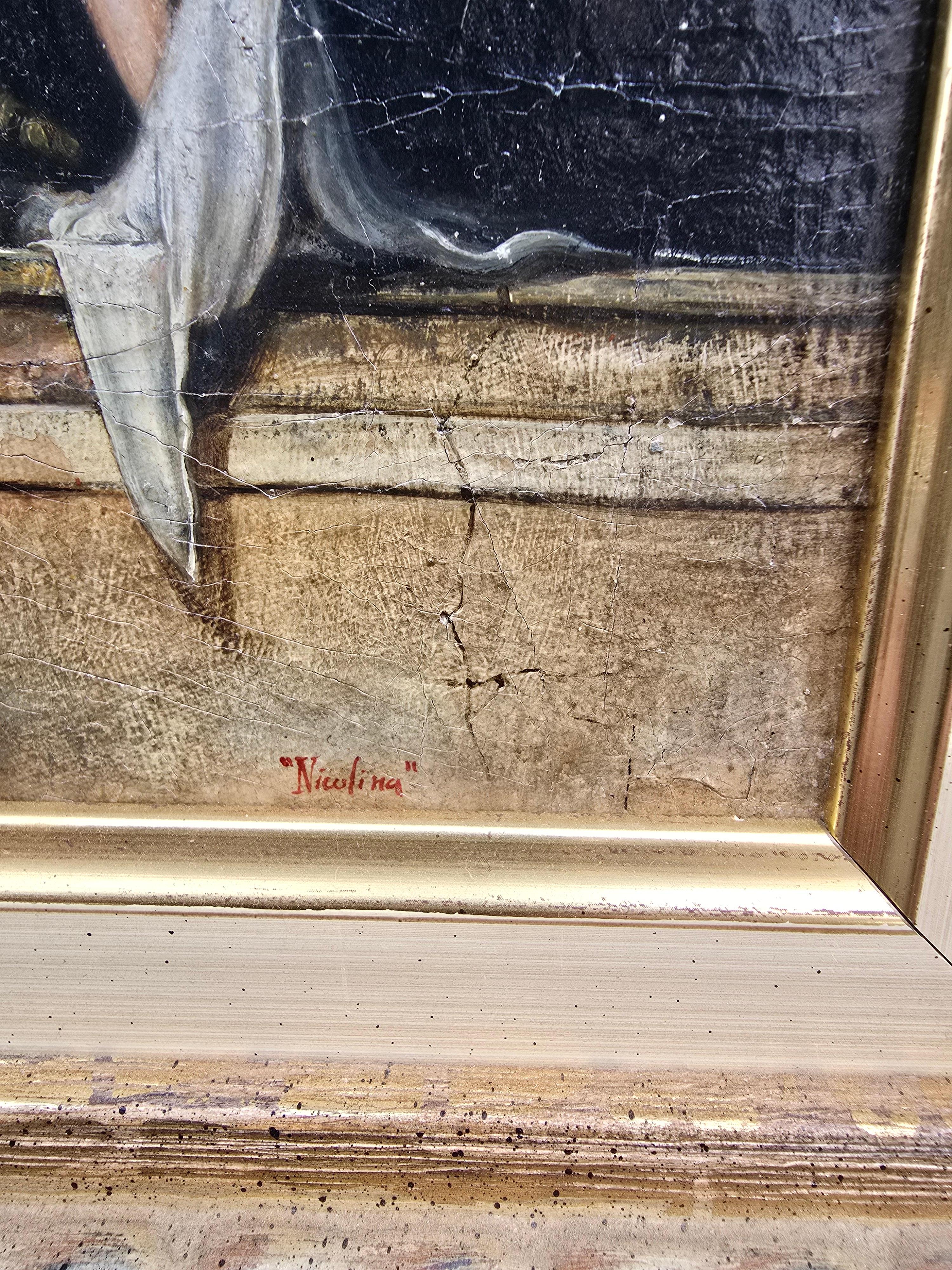 Huile sur toile intitulée 