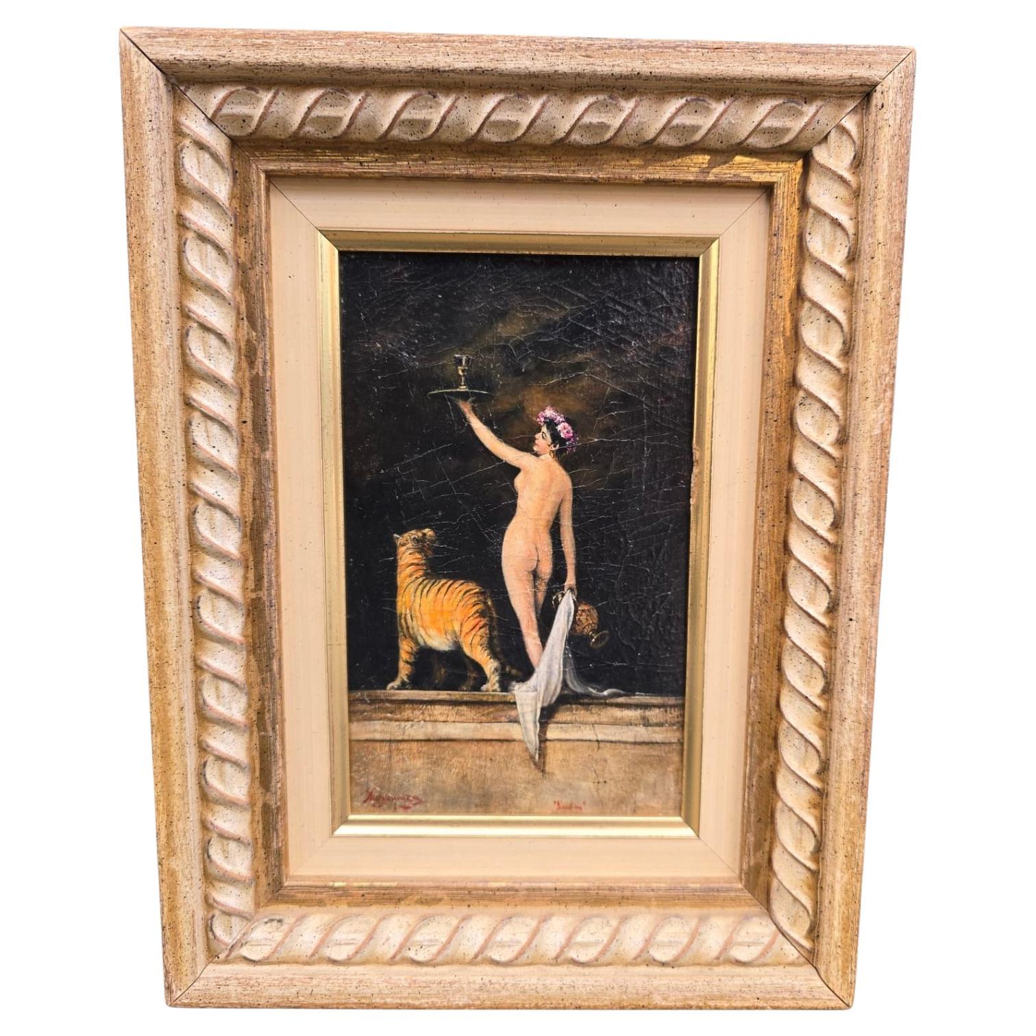 Oil on Canvas Titled "Nicolina" — Basque Artist, Late 19th Century