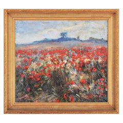 Oil on Canvas titled 'Poppies' by J Wanat