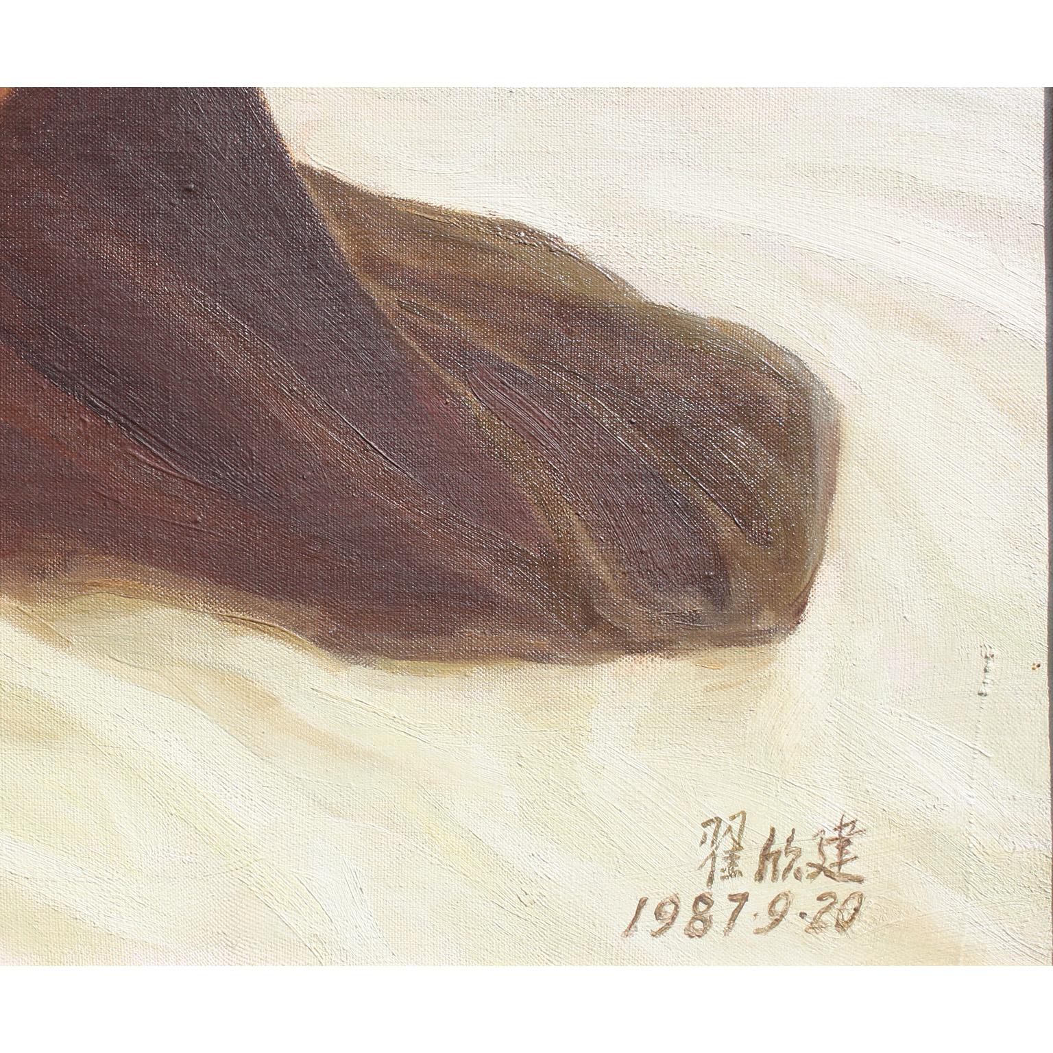 An Oil on Canvas Titled 