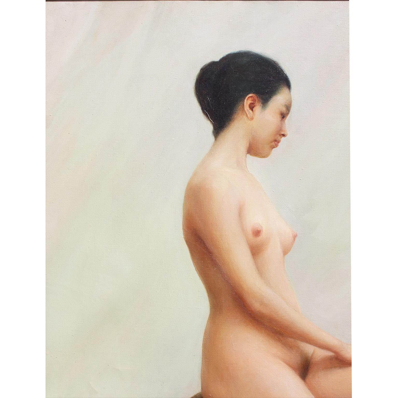 An Oil on Canvas Titled 