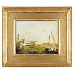 Vista al óleo sobre lienzo de San Giorgio Maggiore, Venecia, c. 1800