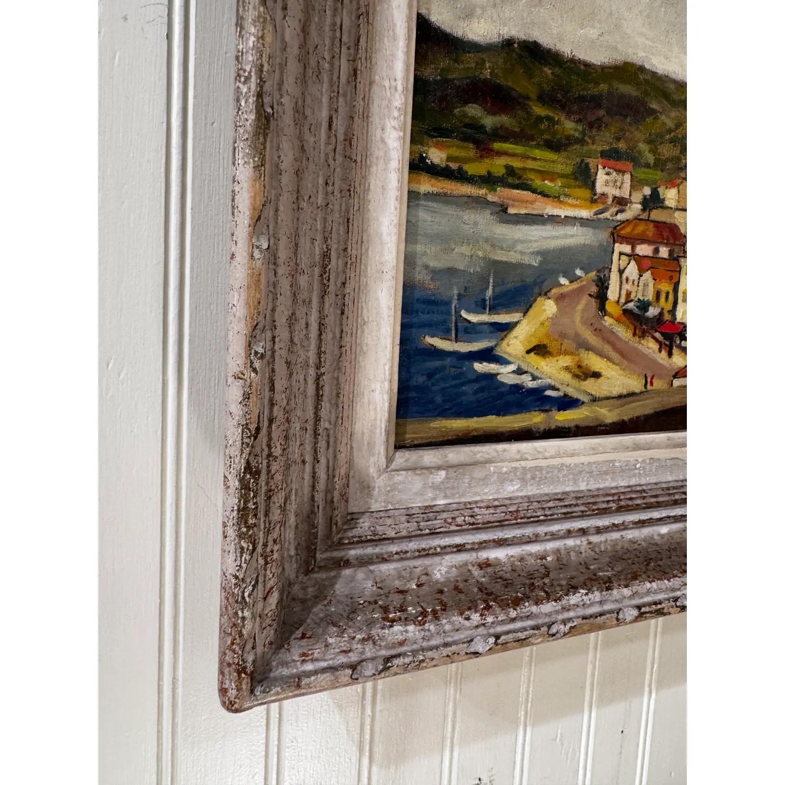 Öl auf Leinwand Waterfront im Zustand „Gut“ im Angebot in Nashville, TN