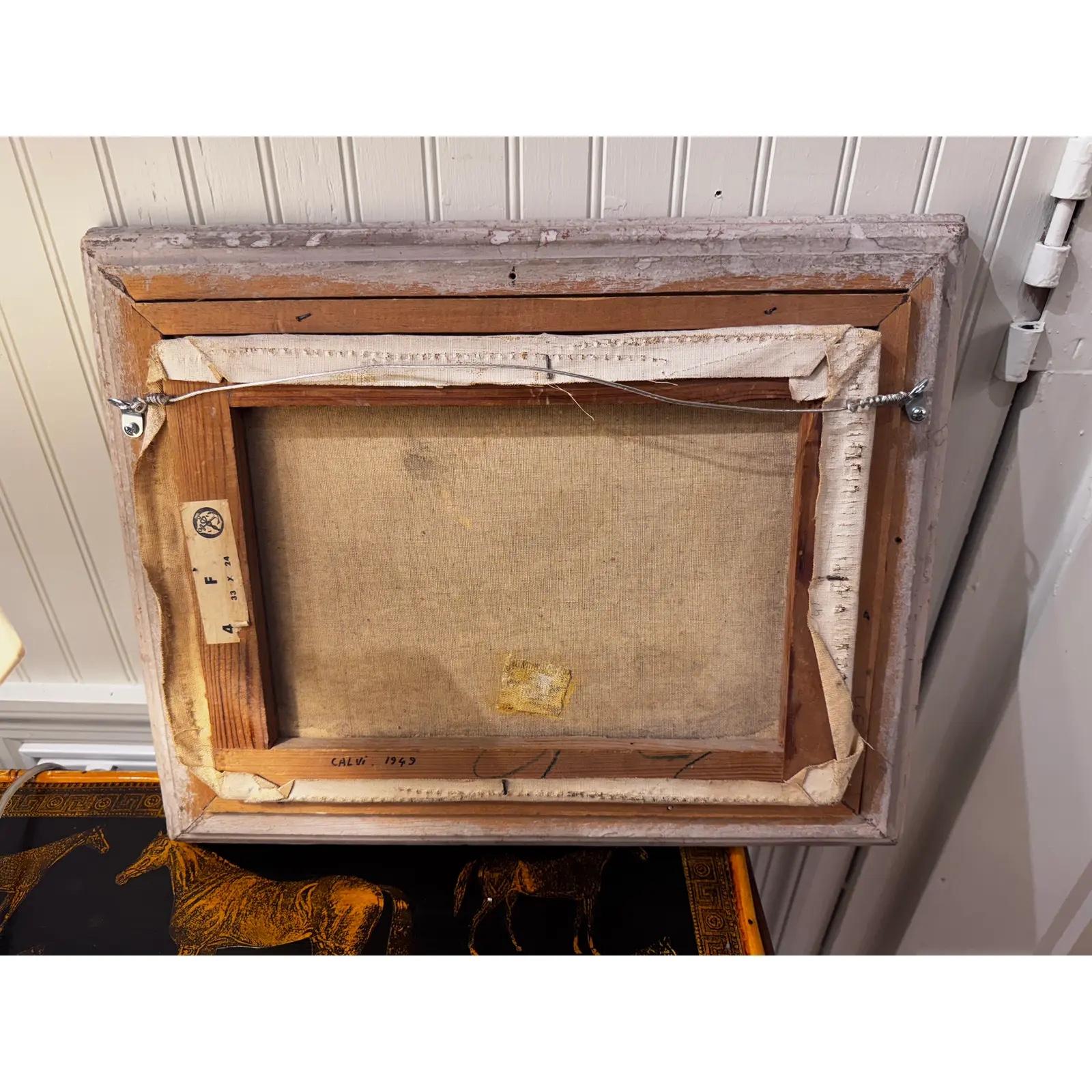 Öl auf Leinwand Waterfront im Angebot 1