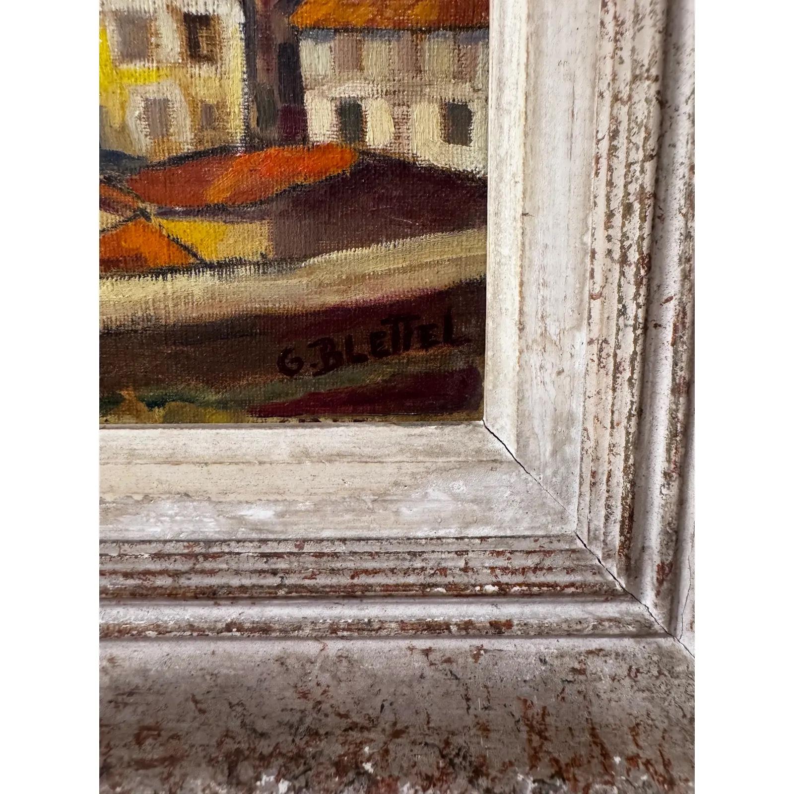 Öl auf Leinwand Waterfront im Angebot 2