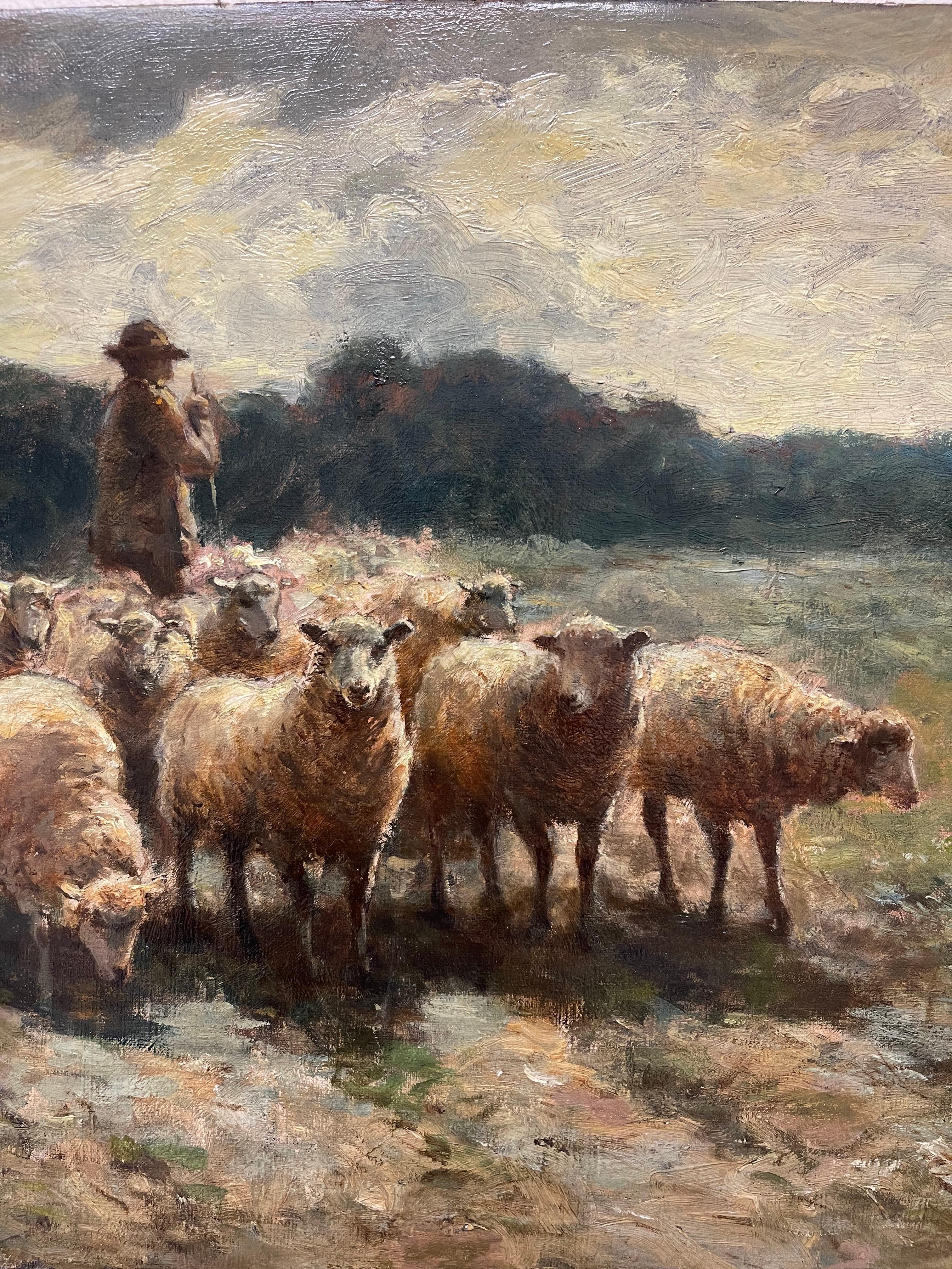 Oil on Canvas, William Rowell Derrick 'American, 1857-1941' In Good Condition For Sale In Pasadena, CA