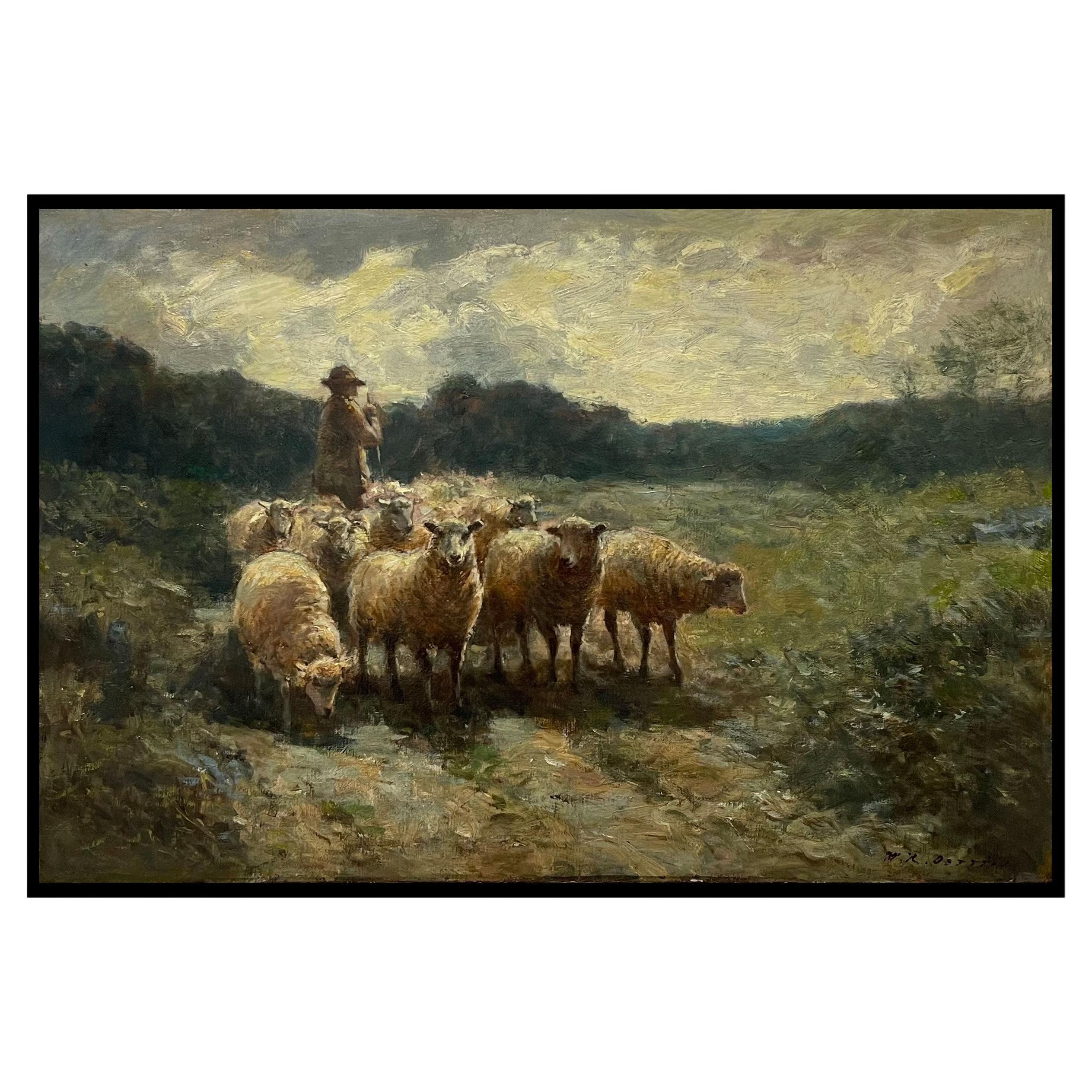 Oil on Canvas, William Rowell Derrick 'American, 1857-1941' For Sale