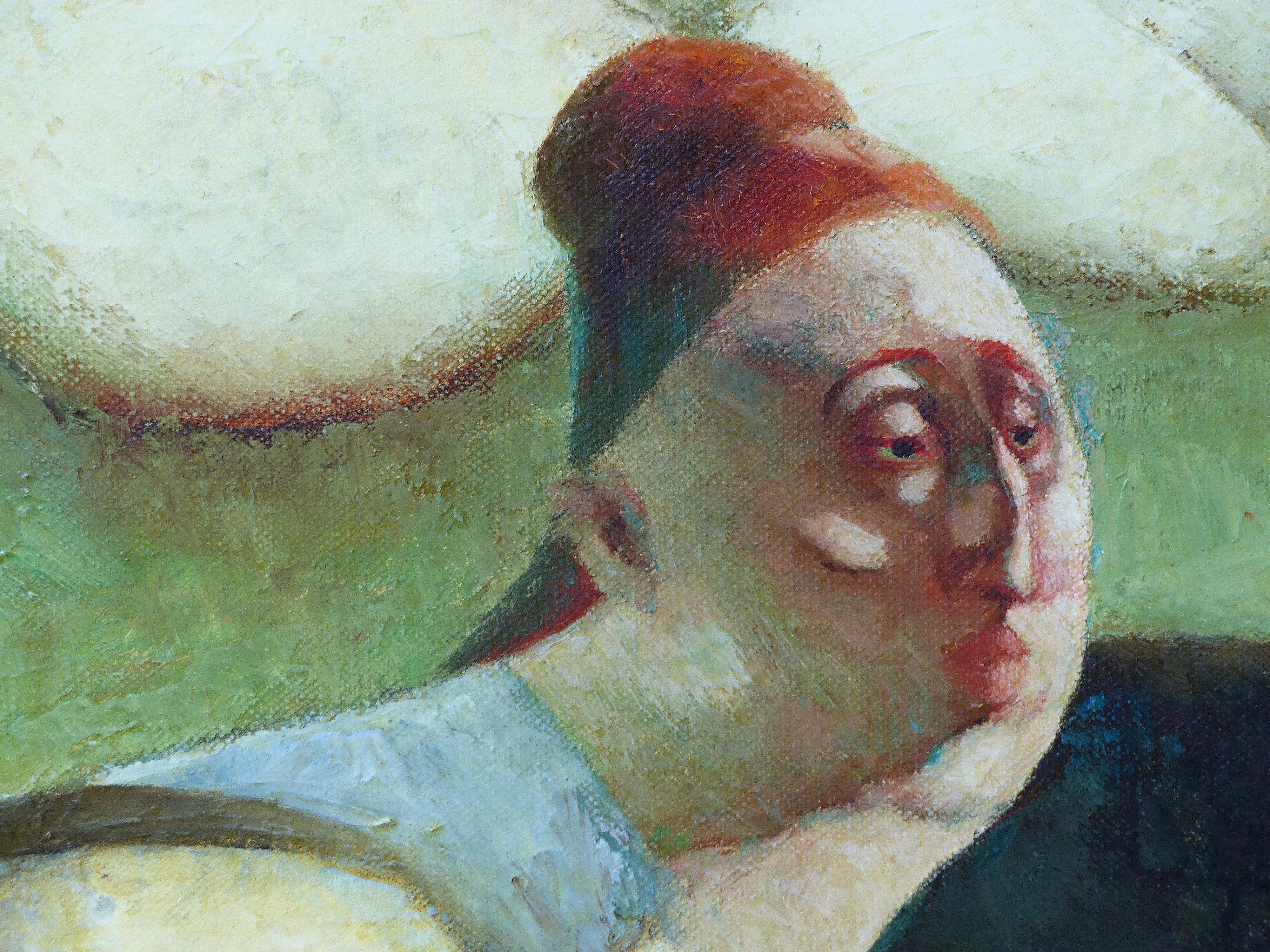 Mid-Century Modern Oil on Canvas 