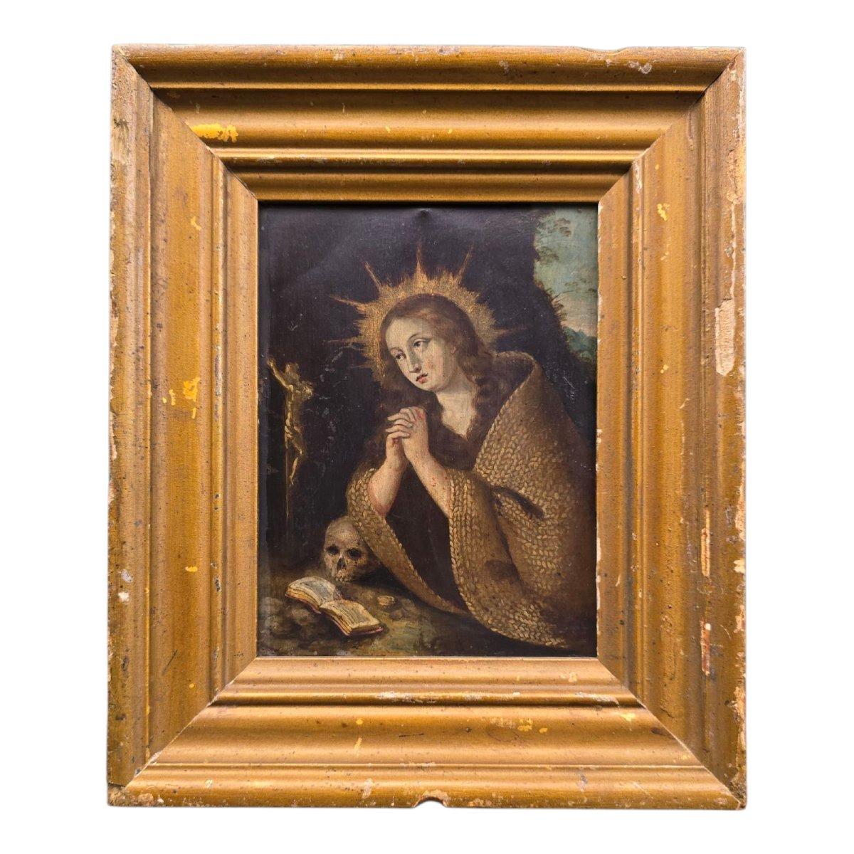 XVIIIe siècle et antérieur Huile sur cuivre, 17e siècle. Sainte Marie d'Égypte, pénitente en vente