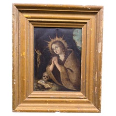 Óleo sobre cobre, siglo XVII. "Santa María de Egipto, Penitente"