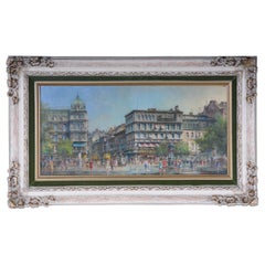 Óleo sobre cobre Berlín Kranzler-Eck, firmado Heinz Scholtz, 1925