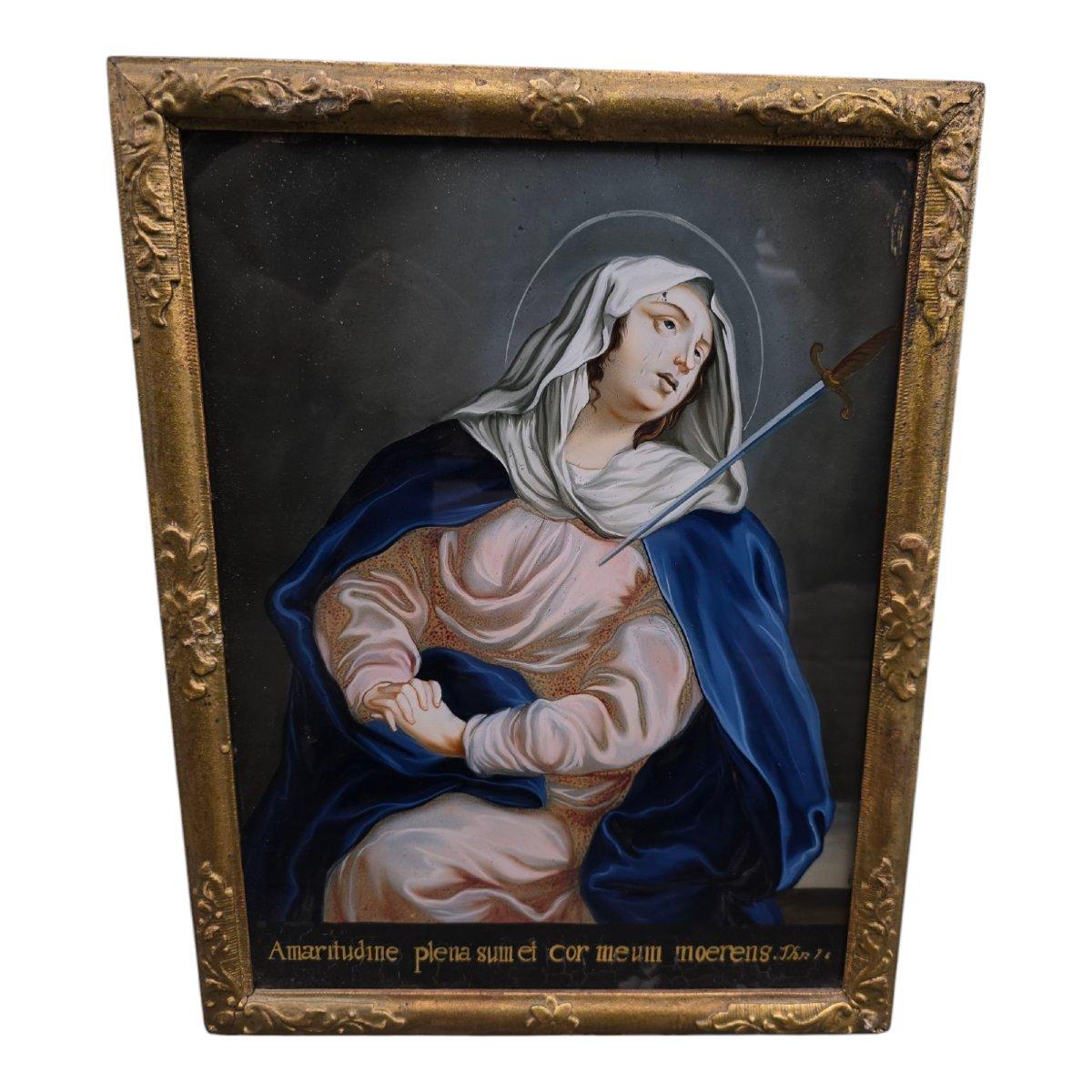 Huile sur verre - 
